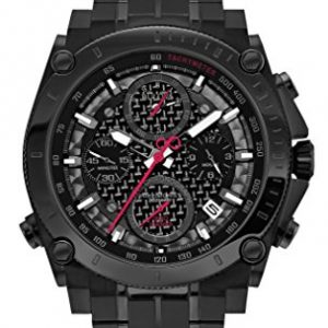 Bulova-98G257-Reloj-analgico-de-cuarzo-para-hombres-correa-de-acero-inoxidable-color-negro-0