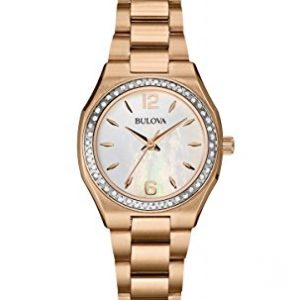 Bulova-98R205-Reloj-correa-de-acero-inoxidable-color-oro-rosa-0