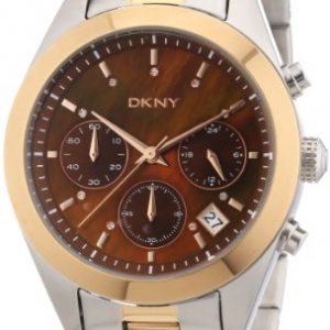 DKNY-Nolita-Chrono-NY8515-Reloj-crongrafo-de-cuarzo-para-mujer-correa-de-acero-inoxidable-chapado-color-plateado-cronmetro-agujas-luminiscentes-0