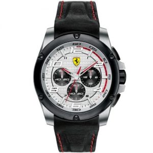 Ferrari-830031-Reloj-analgico-de-cuarzo-para-hombre-correa-de-cuero-color-negro-cronmetro-0