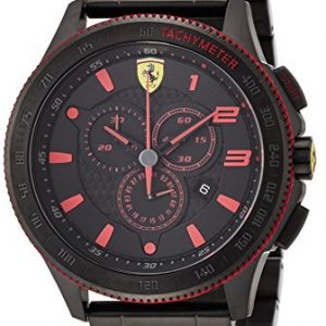Ferrari-830142-Reloj-de-pulsera-hombre-acero-inoxidable-color-negro-0