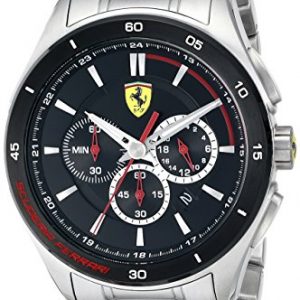 Ferrari-De-los-hombres-Scuderia-Sport-Chrono-Analgico-Dress-Cuarzo-Reloj-0830188-0