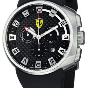 Ferrari-F1-Podium-Reloj-para-hombre-con-crongrafo-dial-de-color-negro-correa-de-goma-de-color-de-fibra-de-carbono-y-negro-0