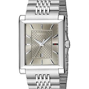 Gucci-YA138402-Reloj-de-cuarzo-unisex-con-correa-de-acero-inoxidable-color-plateado-0