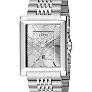 Gucci-YA138403-Reloj-de-cuarzo-unisex-con-correa-de-acero-inoxidable-color-plateado-0