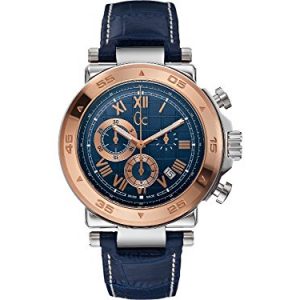 Guess-X90015G7S-Reloj-para-hombres-correa-de-cuero-color-azul-0