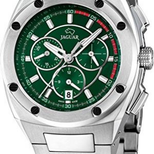 JAGUAR-J805-2-Reloj-crongrafo-de-caballero-de-cuarzo-esfera-negro-y-verde-armys-acero-inoxidable-0