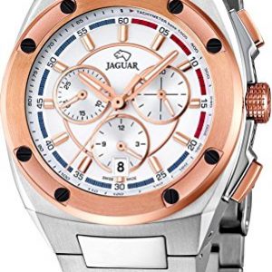 JAGUAR-J808-1-Reloj-crongrafo-de-caballero-de-cuarzo-caja-bicolor-armys-acero-inoxidable-0