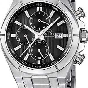 Jaguar-J6654-Reloj-de-caballero-de-cuarzo-swiss-made-con-cronmetro-cadena-de-acero-0