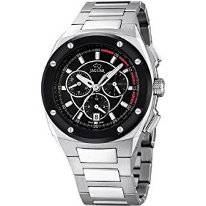 Jaguar-J8074-brazalete-acero-inoxidable-esfera-negra-Bisel-color-negro-0