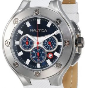 Nautica-N25510G-Reloj-para-hombres-correa-de-goma-color-blanco-0