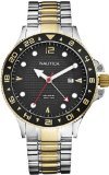 Nautica-del-meridiano-de-Greenwich-de-dos-tonos-reloj-de-pulsera-de-los-hombres-N24520G-0