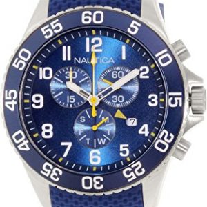 Para-hombre-Nautica-NAD15501G-azul-reloj-infantil-de-cuarzo-de-silicona-Swiss-0