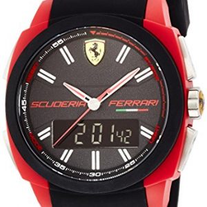 Scuderia-Ferrari-Aerodinamico-Reloj-de-cuarzo-para-hombre-con-correa-de-goma-color-negro-0