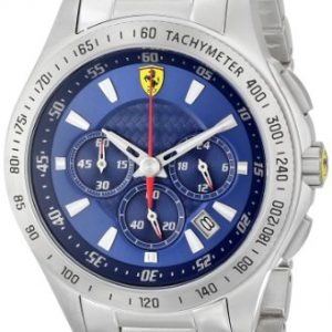 Scuderia-Ferrari-Gents-SF105-Stainless-Steel-Watch-with-Blue-Dial-0830049-0