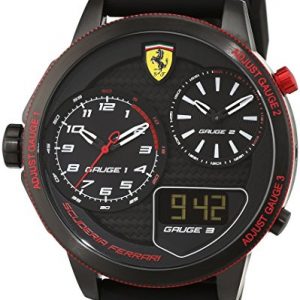 Scuderia-Ferrari-Orologi-Red-Rev-0830318-Reloj-de-pulsera-de-caballero-analgico-mecanismo-de-cuarzo-y-silicona-0