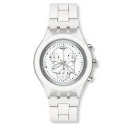 Swatch-SVCW4000AG-Reloj-analgico-de-caballero-de-cuarzo-con-correa-de-aluminio-blanca-0-0
