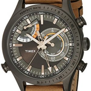 Timex-Coleccin-tw2p72500dh-Intelligent-Quartz-de-Hombre-Reloj-con-Banda-de-color-marrn-0