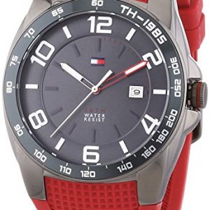 Tommy-Hilfiger-0-Reloj-de-cuarzo-para-hombre-con-correa-de-goma-color-rojo-0