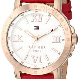 Tommy-Hilfiger-1781439-Reloj-para-mujeres-correa-de-cuero-color-rojo-0
