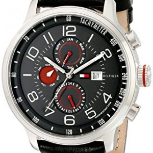 Tommy-Hilfiger-1790859-Reloj-analgico-de-hombre-mecanismo-de-cuarzo-correa-de-piel-color-negro-y-plateado-0